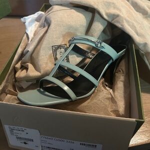 Gucci pacific green horsebit Heels